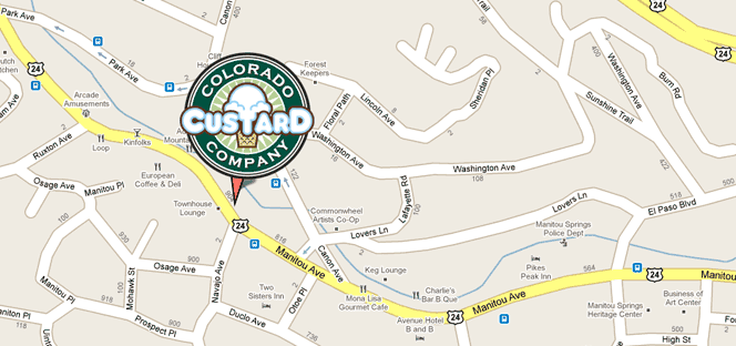 Map to Colorado Custard Company